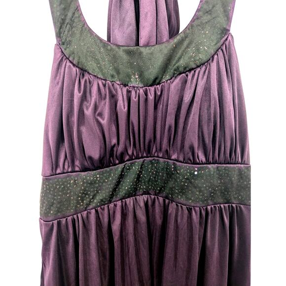 Y2K City Triangles Babydoll Dress Sz S Purple Hoco Formal Sparkly Fairy Prom - Picture 5 of 5